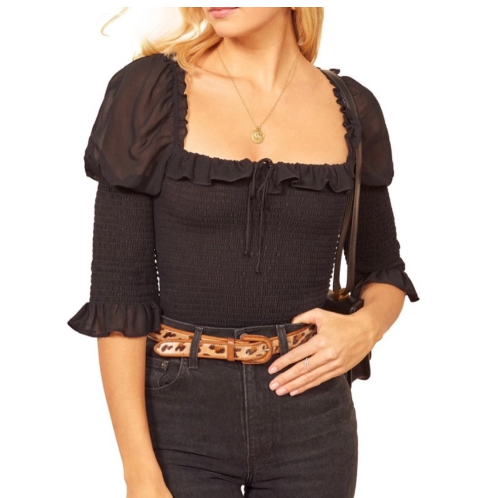 Reformation Julie Smock Top